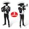 Beistle; Beistle 5.5ft. Black & White Mariachi Silhouette Stand-Ups Set; Category:Party Decorations; Image:4